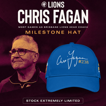 Brisbane Lions- Chris Fagan Milestone Hat - Blue
