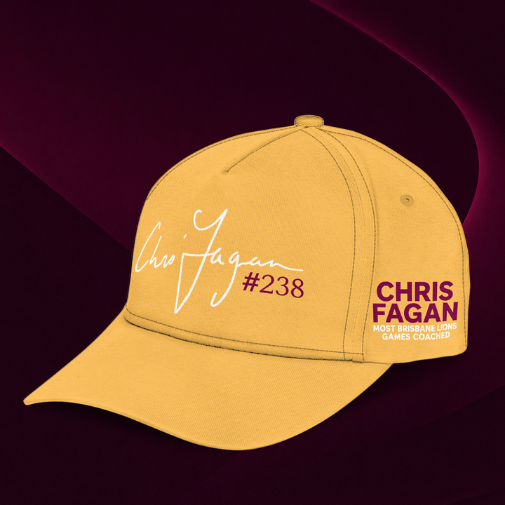 Brisbane Lions- Chris Fagan Milestone Hat - Gold
