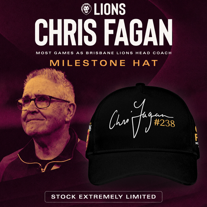 Brisbane Lions- Chris Fagan Milestone Hat - Black