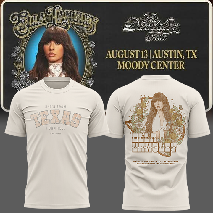 Ella Langley The Dandelion Tour 2026 -TEXAS T-shirt 2
