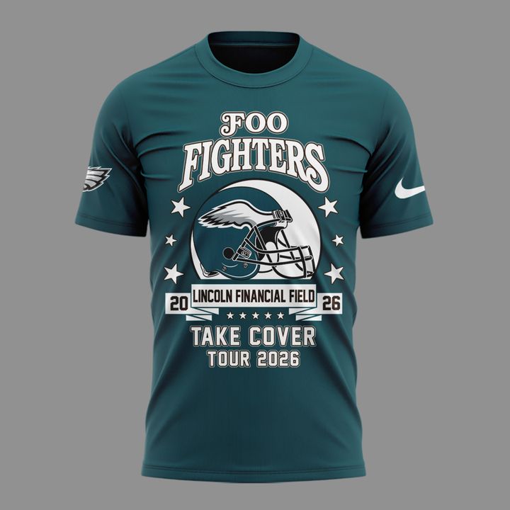 02.20. Limited Edition Foo Fighters x Philadelphia Eagles - Take Cover Tour 2026 T-Shirt