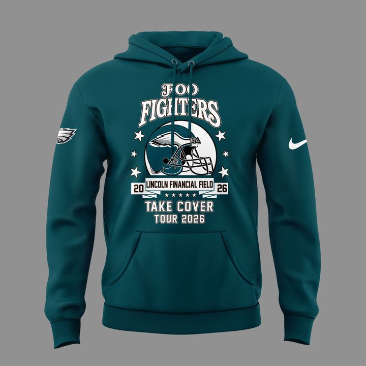 02.43. Perfect Edition Foo Fighters x Philadelphia Eagles - Take Cover Tour 2026 Hoodie