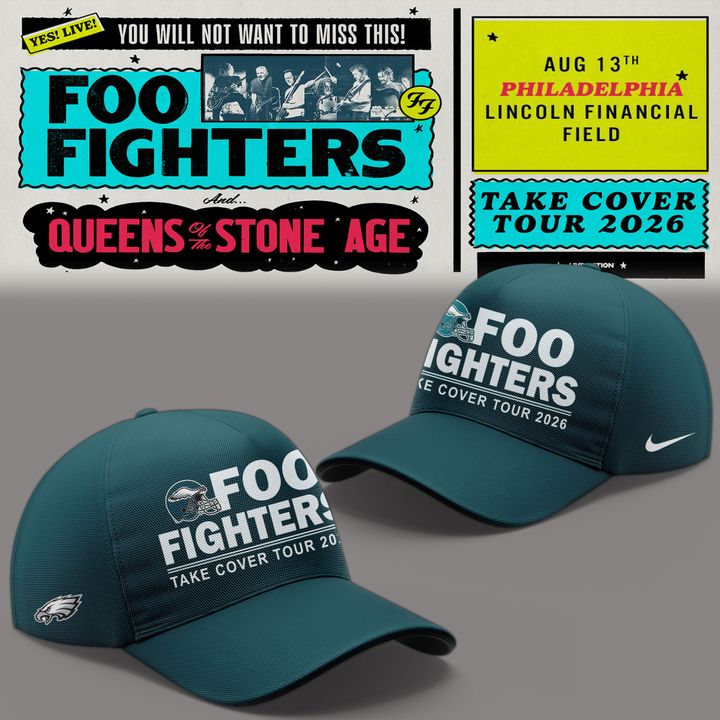 02.20. Limited Edition Foo Fighters x Philadelphia Eagles - Take Cover Tour 2026 T-Shirt
