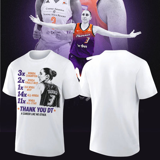 Unisex Diana Taurasi White Phoenix Mercury 20 Years 1 Team Portrait T-Shirt
