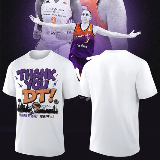 Unisex Diana Taurasi White Phoenix Mercury 20 Years 1 Team Portrait T-Shirt