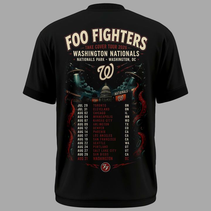 2026 Foo Fighters x Washington Nationals T-Shirt