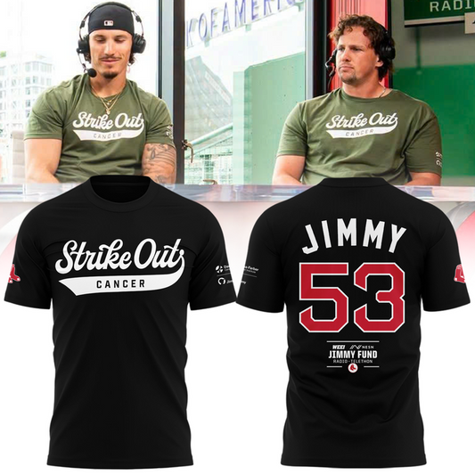Limited Edition Boston Red Sox "Strike out cancer" Black Tshirt 2026