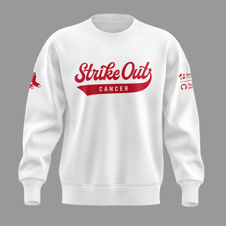 Limited Edition Boston Red Sox "Strike out cancer" White Sweat 2026
