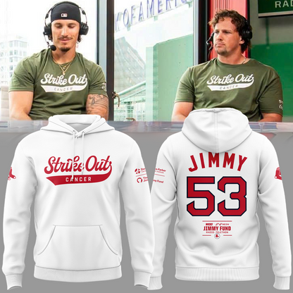 Limited Edition Boston Red Sox "Strike out cancer" White Hoodie 2026