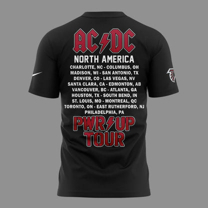 Black Shirt AC/DC x Atlanta Falcons - Power Up Tour 2026 T-Shirt