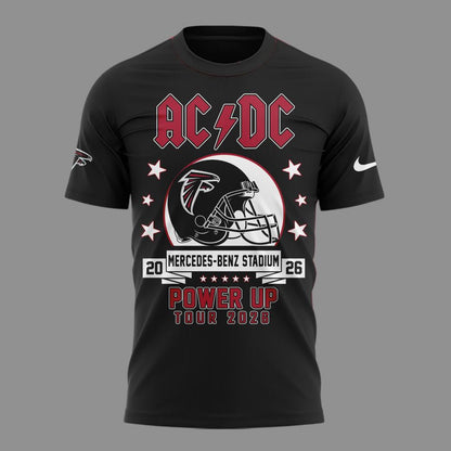 Black Shirt AC/DC x Atlanta Falcons - Power Up Tour 2026 T-Shirt