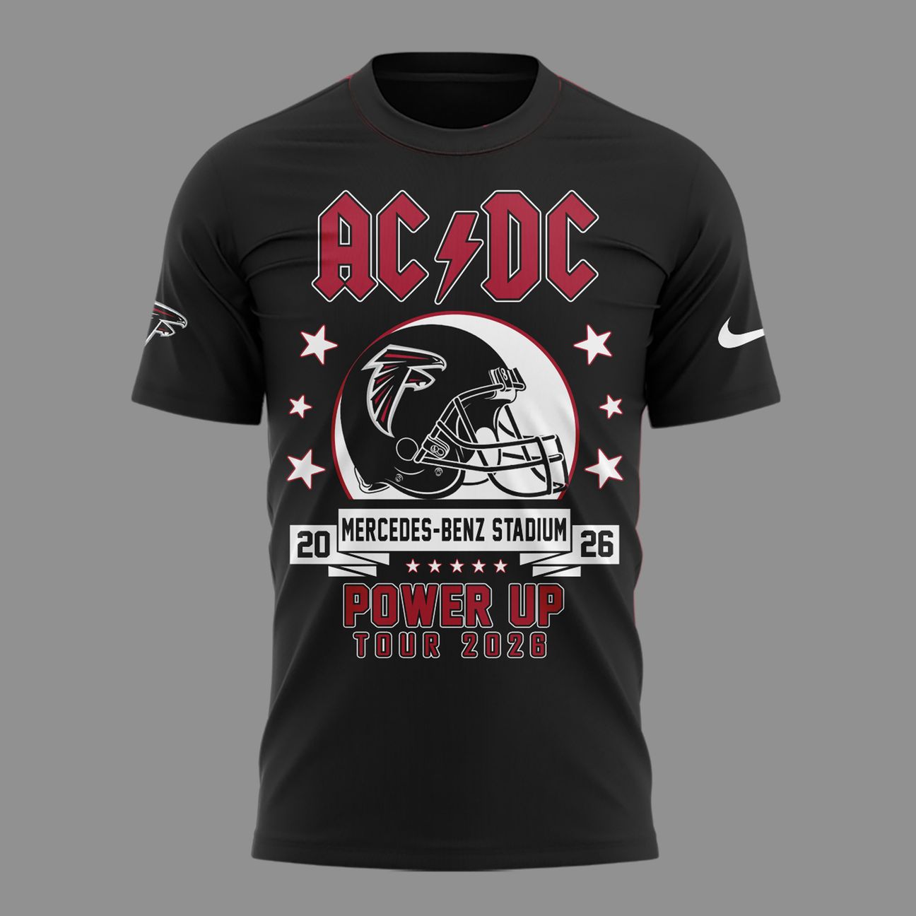 01. Black Shirt AC/DC x Atlanta Falcons - Power Up Tour 2026 T-Shirt