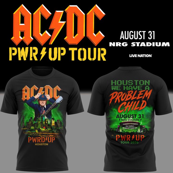 AC/DC Exclusive Houston Event Shirt - Power Up Tour 2026 at NRG Stadium - Houston, TX T-Shirt