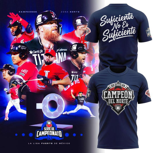Playera Toros De Tijuana Azul Marino Campeonato Zona Norte 2026