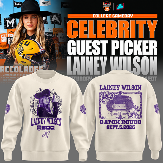 Special 2026 Lainey Wilson College GameDay LSU Sweater