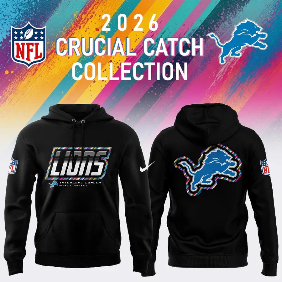 Detroit Lions 2026 Crucial Catch COLON CANCER Limited Edition Hoodie