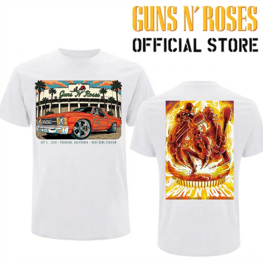 Guns N’ Roses The Jungle Rose Bowl Stadium Pasadena CA 2026 Tour T-Shirt_002