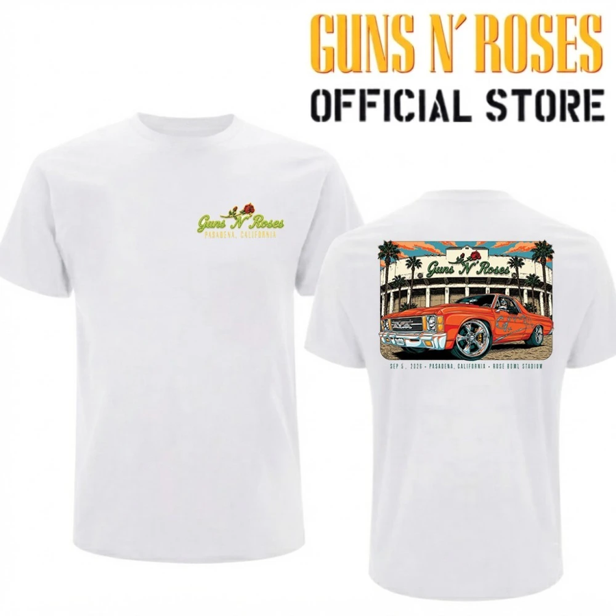 Guns N’ Roses The Jungle Rose Bowl Stadium Pasadena CA 2026 Tour T-Shirt_004