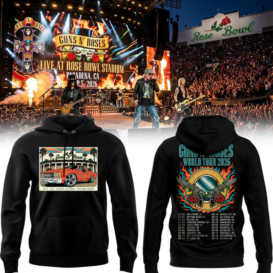 Guns N’ Roses The Jungle Rose Bowl Stadium Pasadena CA 2026 Tour hoodie