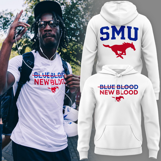 SMU football BLUE BLOOD NEW BLOOD 2026 Hoodie