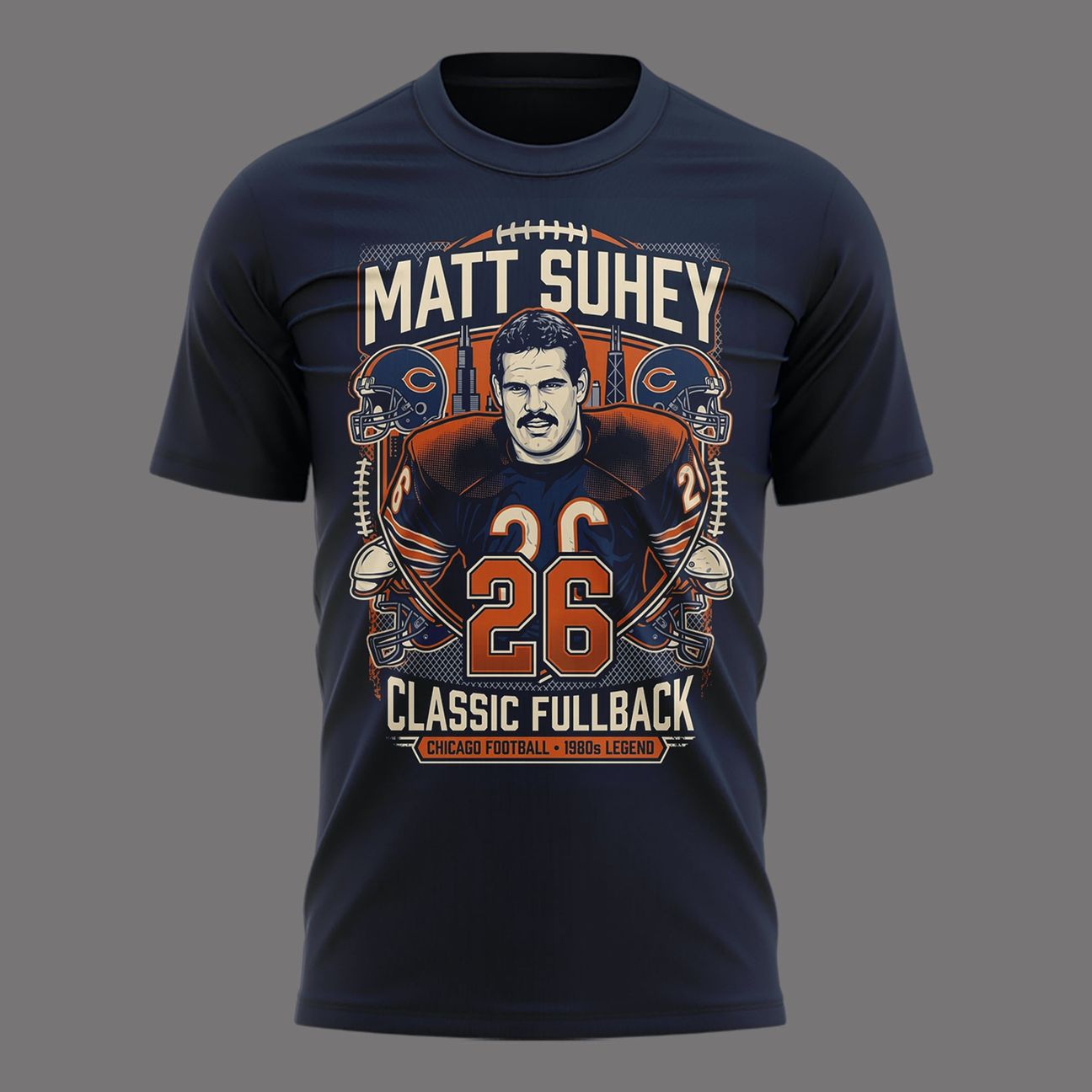 011. Matt Suhey - Chicago Bears Always and Forever - Thank You For Your Memories T-Shirt