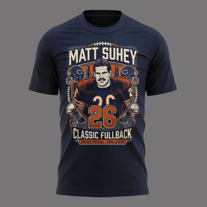 011. Matt Suhey - Chicago Bears Always and Forever - Thank You For Your Memories T-Shirt
