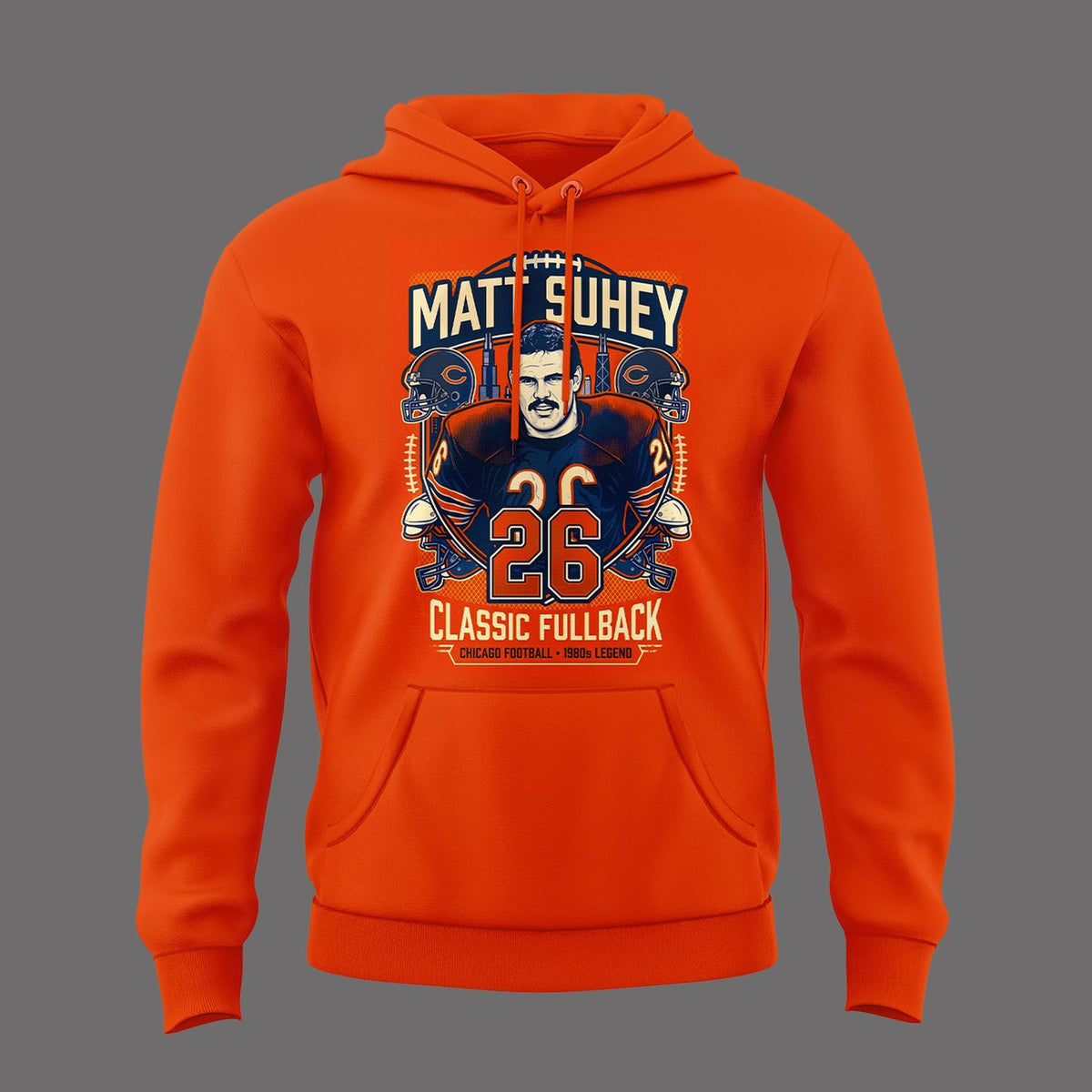 018. Special Orange Hoodie Matt Suhey - Chicago Bears Always and Forever - Thank You For Your Memories Hoodie