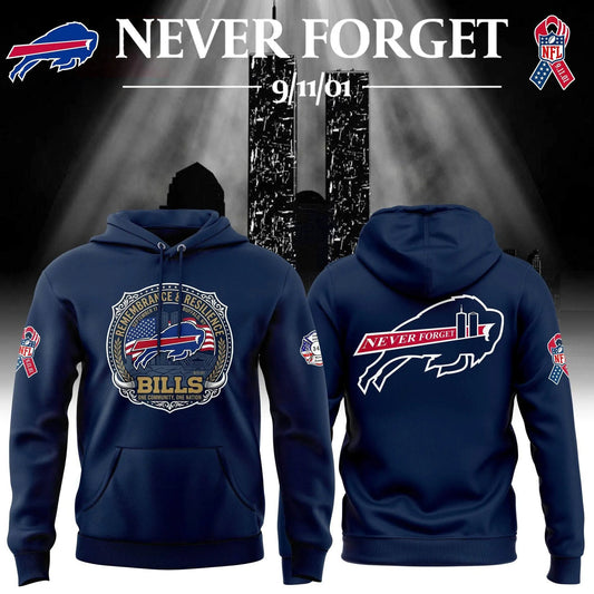 Limited Edition Buffalo Bills Football 9/11/01 Never Forget Hoodie