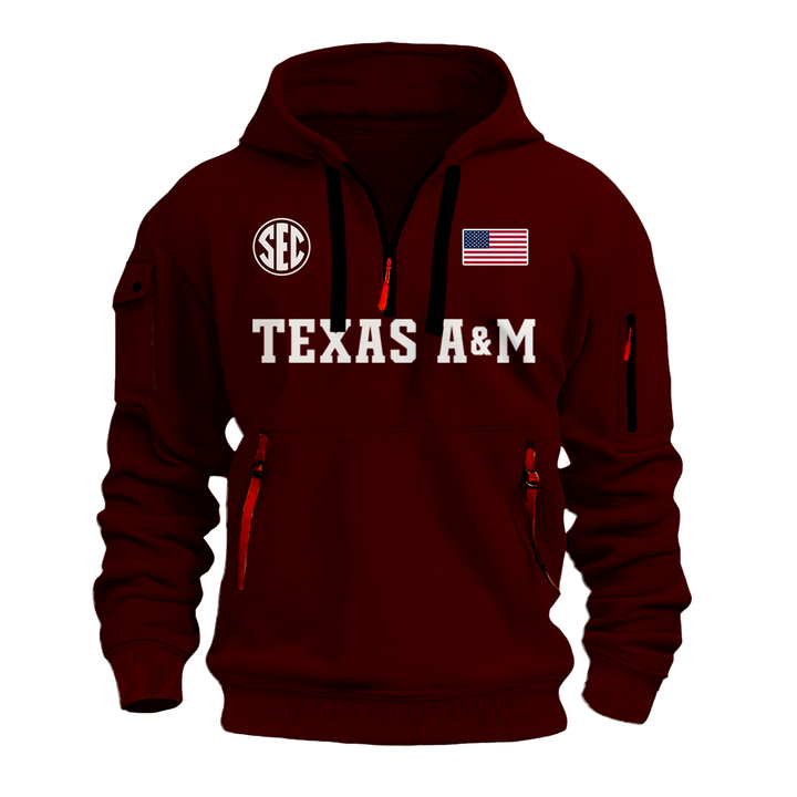 Texas A&M Aggies football 2026 Quarter Zipper Hoodie