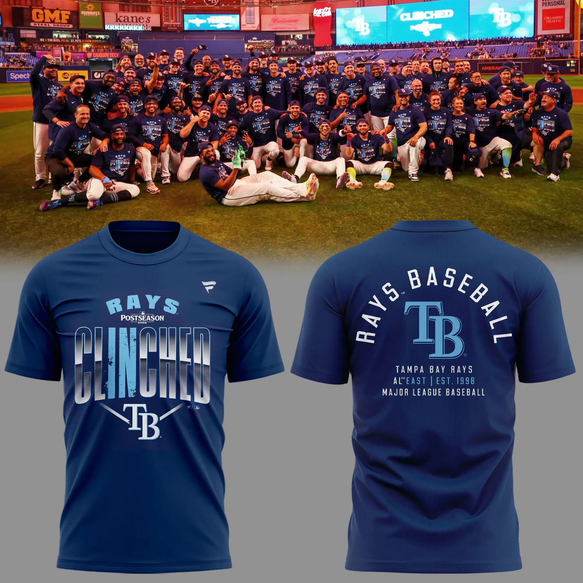 Limited Edition Tampa Bay Rays Postseason 2026 Clinched T-shirt