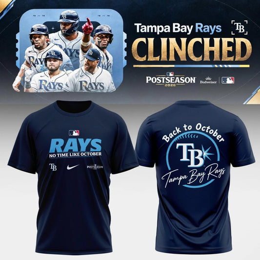 Limited Edition Tampa Bay Rays Postseason 2026 Clinched T-shirt