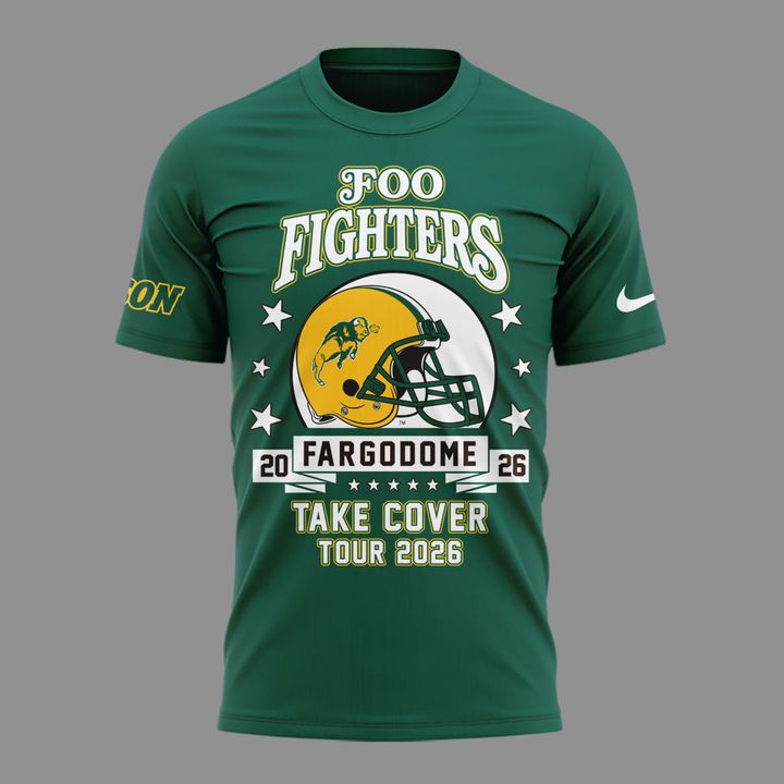 New Shirt Foo Fighters x North Dakota State Bison Football - Take Cover Tour 2026 T-Shirt