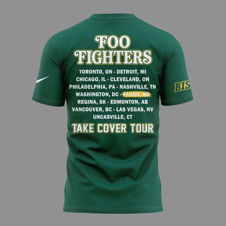 New Shirt Foo Fighters x North Dakota State Bison Football - Take Cover Tour 2026 T-Shirt
