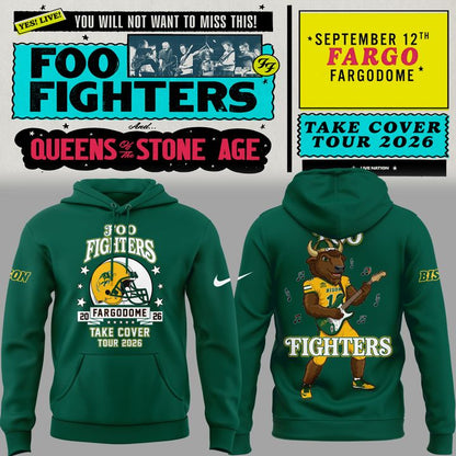 Special Foo Fighters x NDSU Football - Take Cover Tour 2026 Hoodie