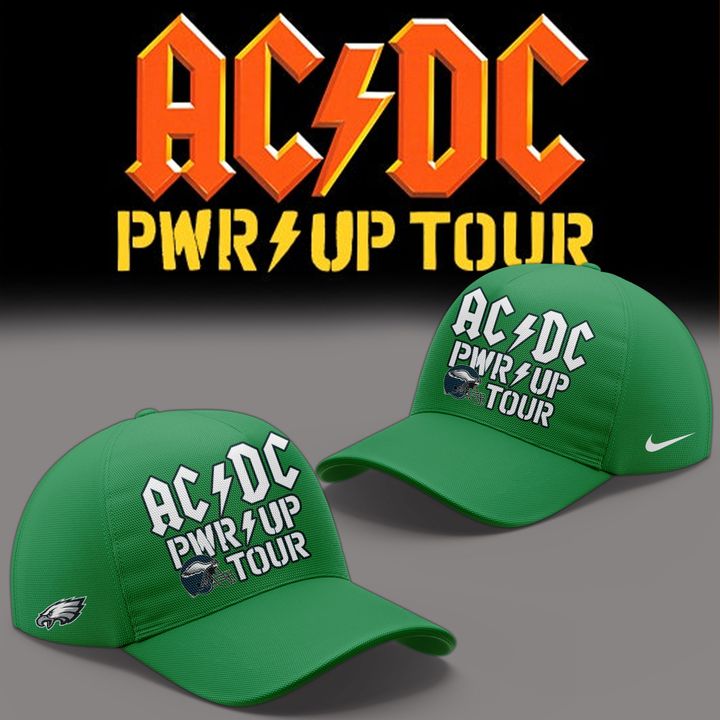 Green Shirt AC/DC x Philadelphia Eagles - POWER UP TOUR 2026 T-Shirt