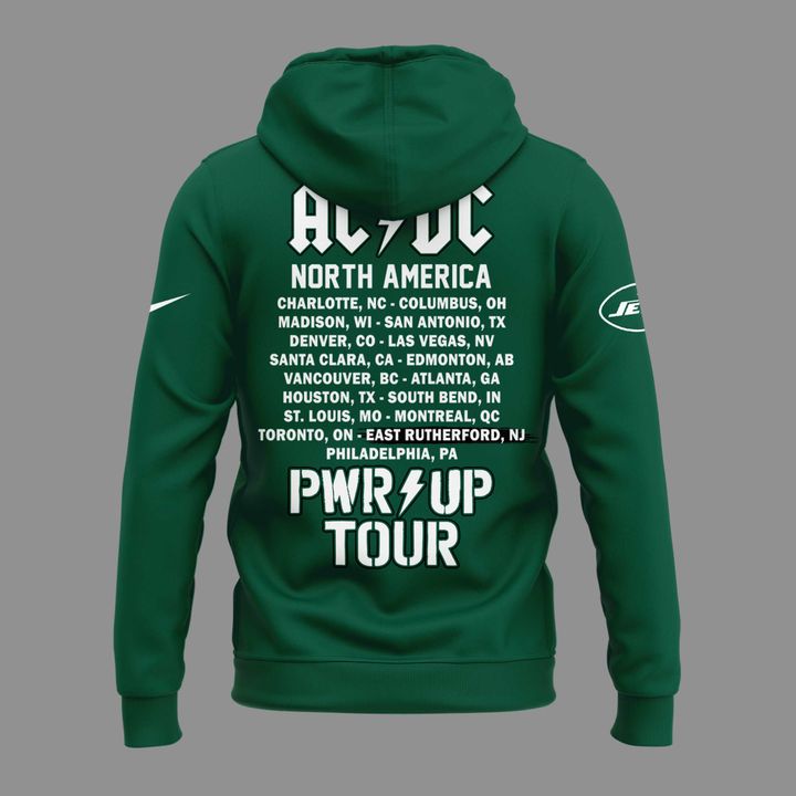 Limited Edition AC/DC x New York Jets - POWER UP TOUR 2026 Hoodie