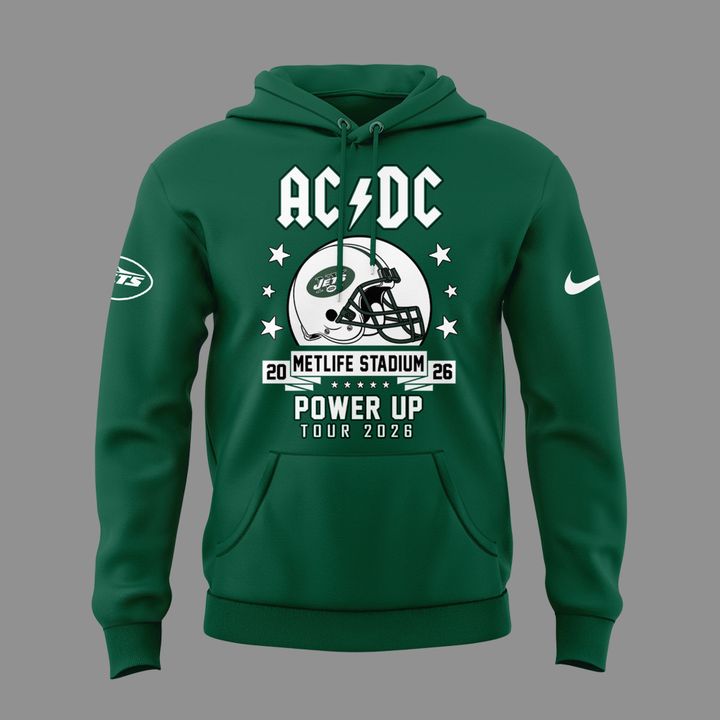Limited Edition AC/DC x New York Jets - POWER UP TOUR 2026 Hoodie