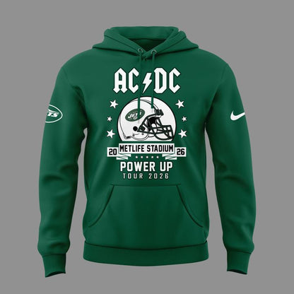 Special AC/DC x New York Jets - POWER UP TOUR 2026 Hoodie