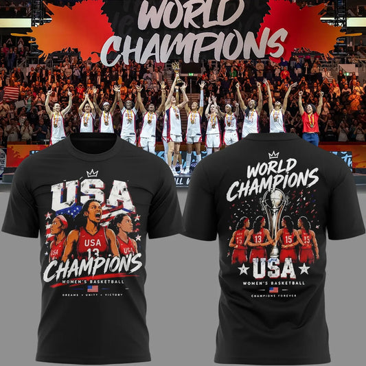 USA Team Champion 2026 - FIBA Women's Basketball World Cup Champion T-Shirt