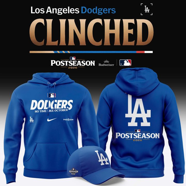 (Adult & Kid) LAD Royal 2026 Postseason Authentic Collection Legend Dri-FIT Hoodie