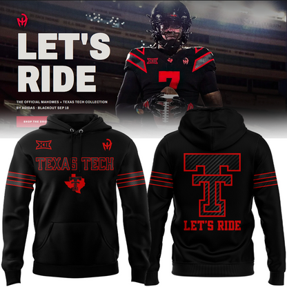 Limited edition Texas Tech Football " Let's Ride" 2026 Hoodie