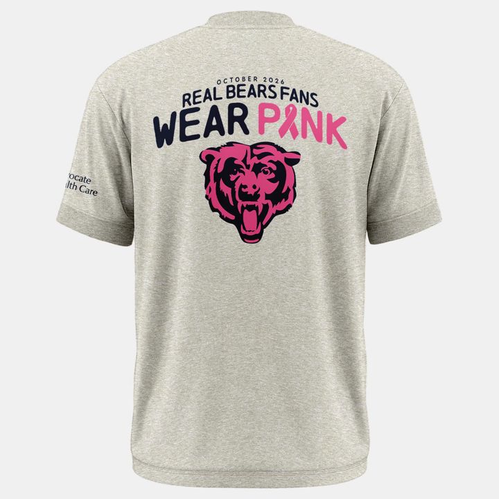 Limited Edition 2026 Chicago Bears "Real Bears Fans Wear Pink" Tee