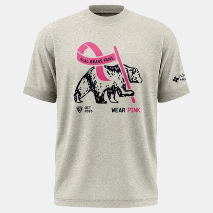 Limited Edition 2026 Chicago Bears "Real Bears Fans Wear Pink" Tee