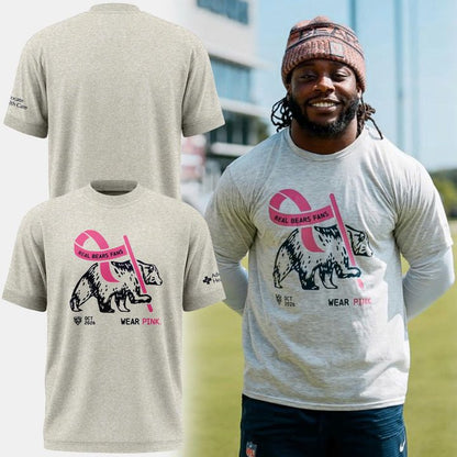 Limited Edition 2026 Chicago Bears "Real Bears Fans Wear Pink" Tee