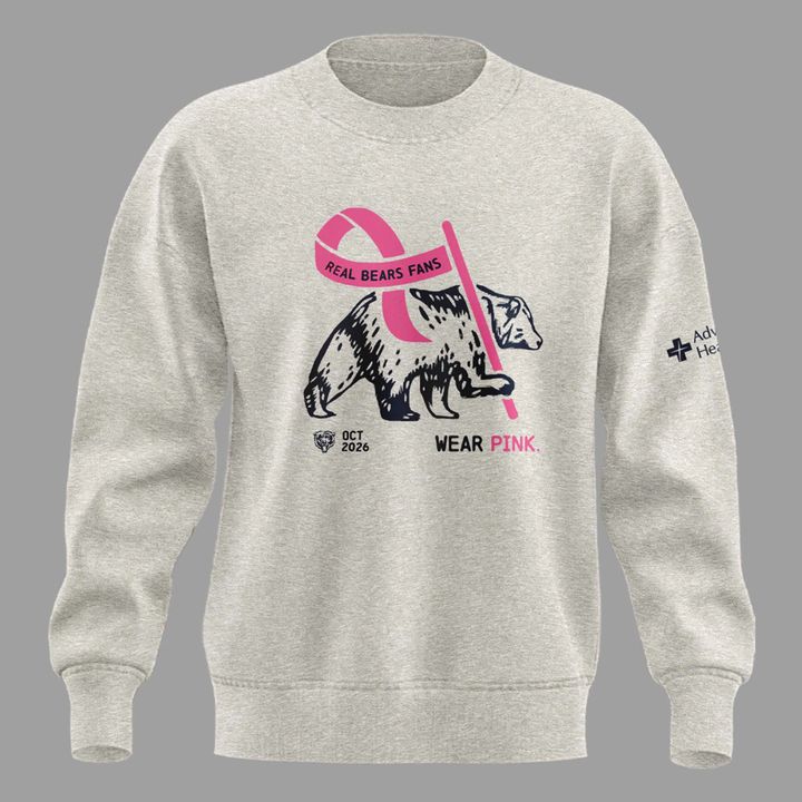 Limited Edition 2026 Chicago Bears "Real Bears Fans Wear Pink" Sweatshirt