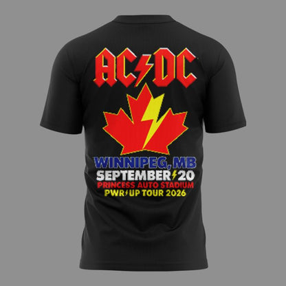 AC/DC - Exclusive Winnipeg Event Shirt - Power Up Tour 2026 T-Shirt