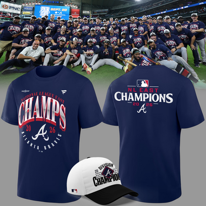 Atlanta Braves Navy 2026 NL East Division Champions T-Shirt