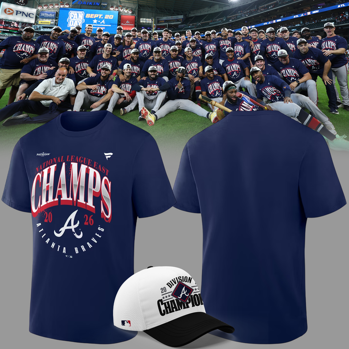 Atlanta Braves Navy 2026 NL East Division Champions T-Shirt