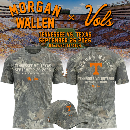 Morgan Wallen x Tennessee Volunteers Camo Event 2026 - Tshirt