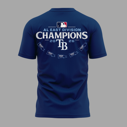 Tampa Bay Rays 2026 AL East Division Champions T-Shirt